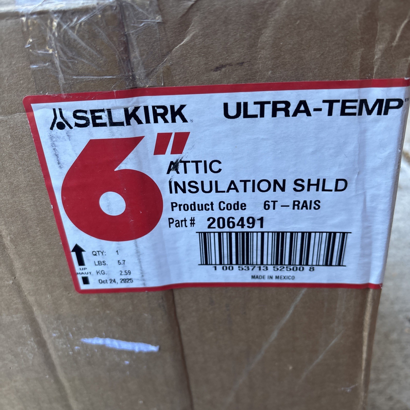 SELKIRK 206491 Attic Insulation Shield 6\