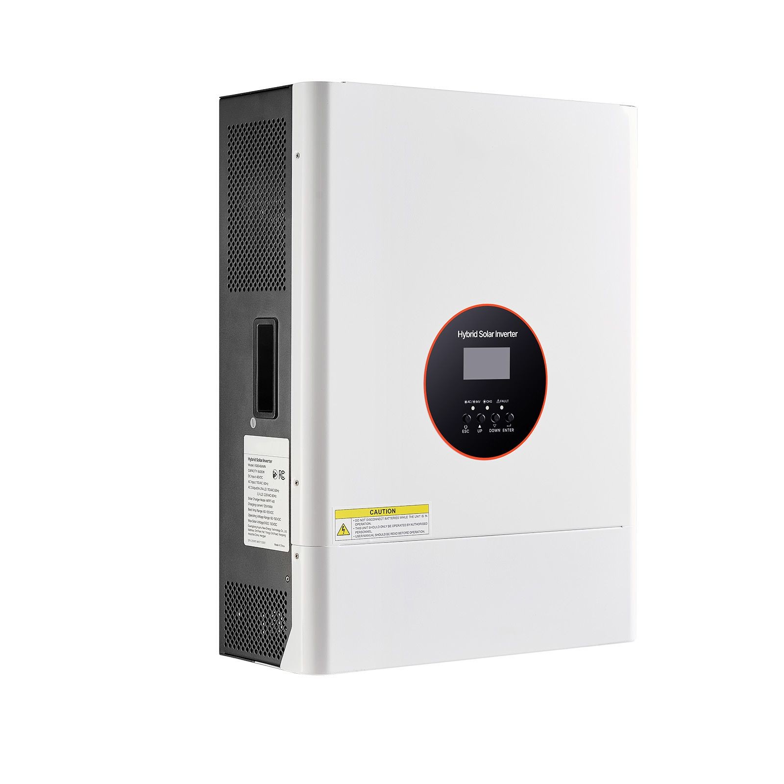 6000W 48V Hybrid Solar Inverter 120V/240V Split Phase Built-in 120A MPPT Low