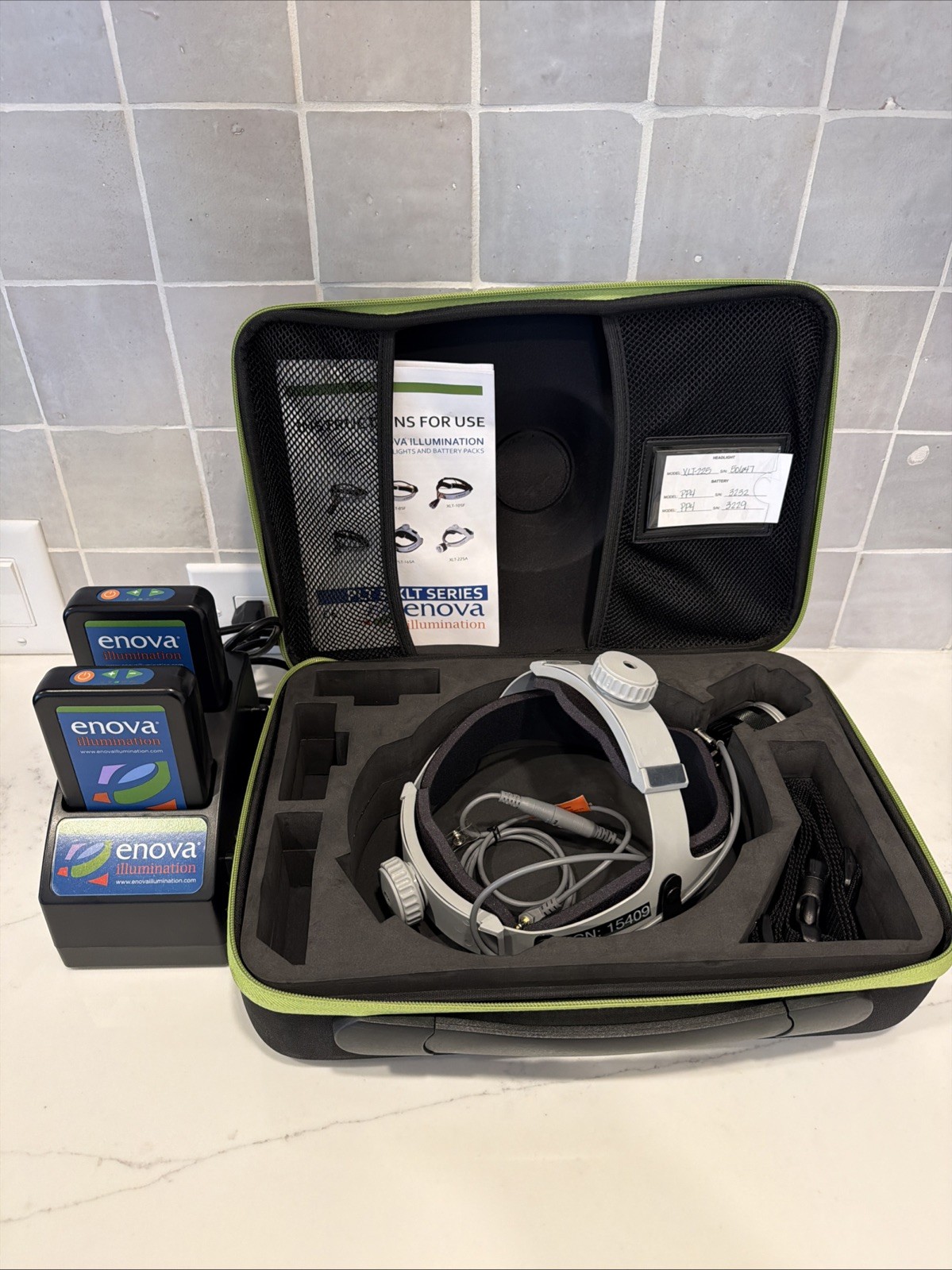 Enova Illumination XLT-225 LED Headlight W/ Charger & Case