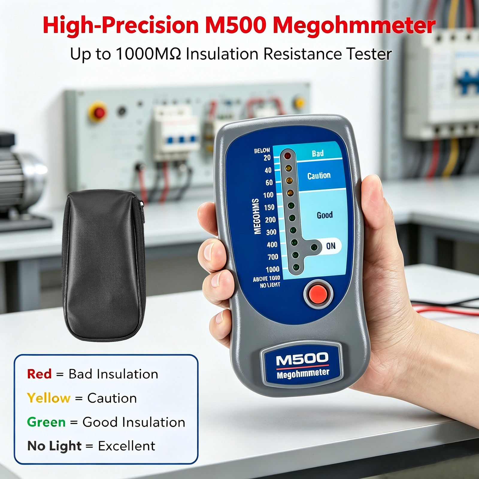 M500 Megohmmeter, Insulation Compatible with Supco M500 Megohmmeter w/ Case New