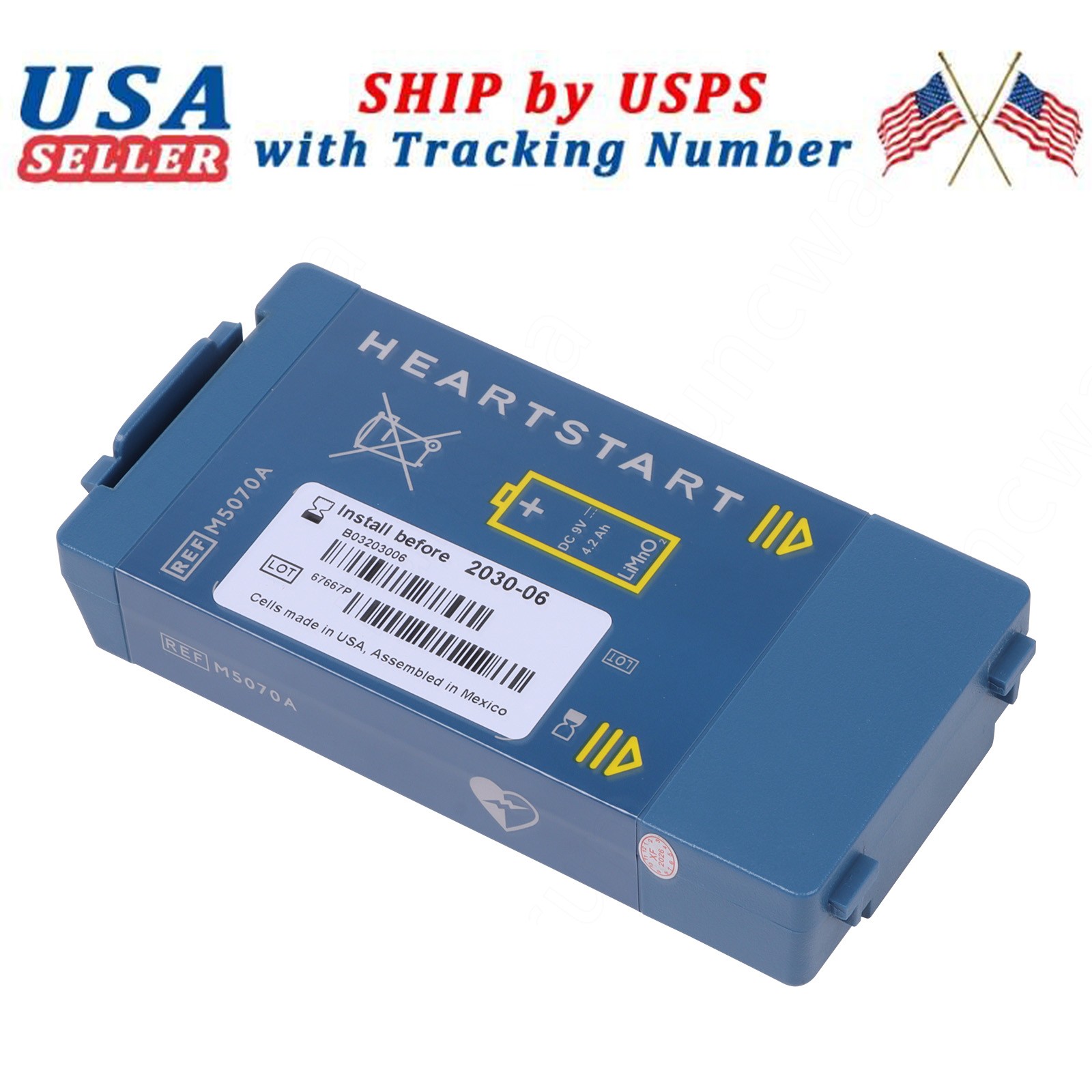 M5070A Battery for Philips HeartStart Home OnSite AED FRx HS1 M5066A M5067A new