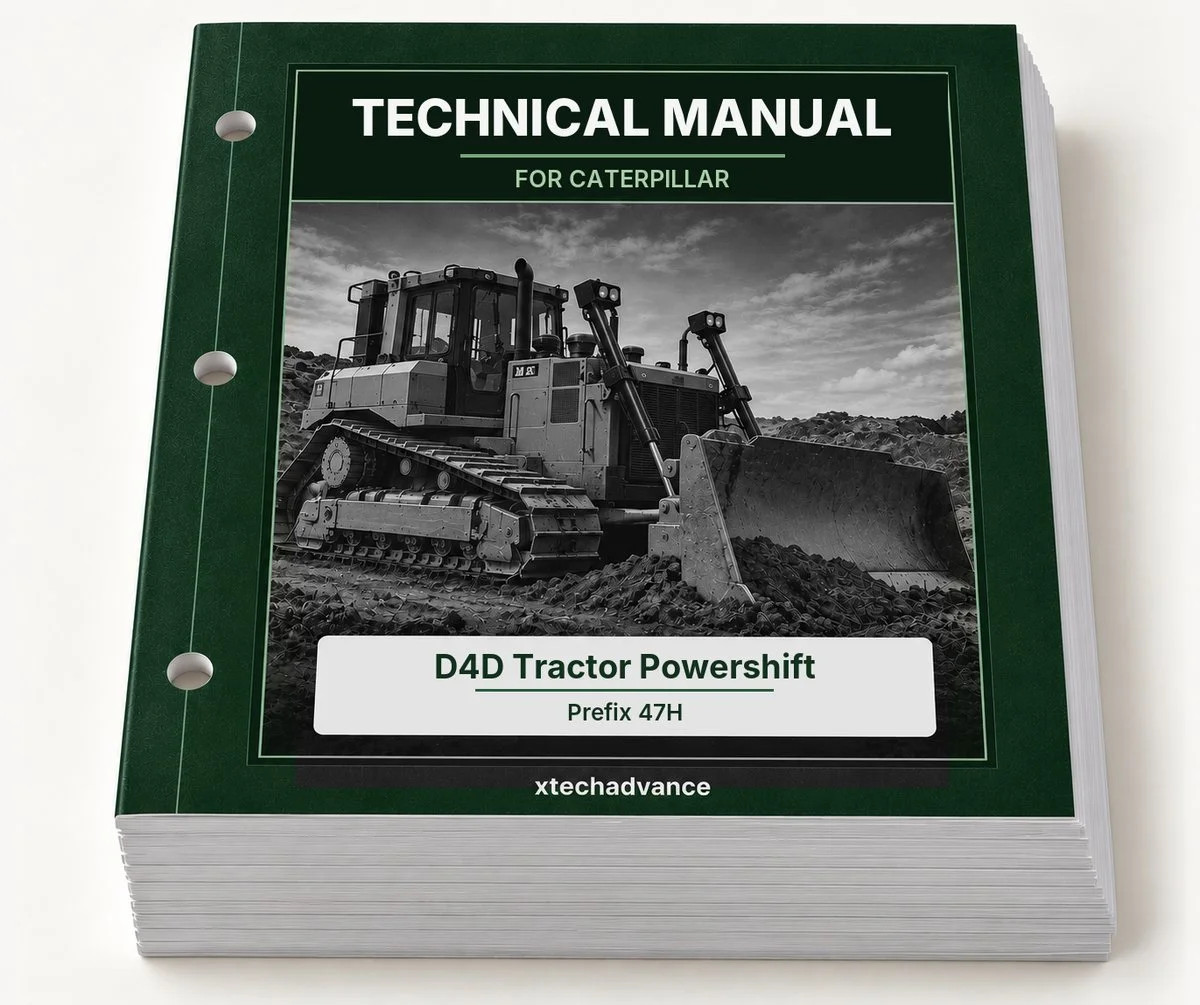 Technical Repair Manual fits Caterpillar D4D Tractor Powershift Prefix 47H