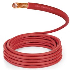 TEMCo 3/0 Gauge AWG 25 Ft Red Flexible Copper USA Welding Cable Battery Wire picture
