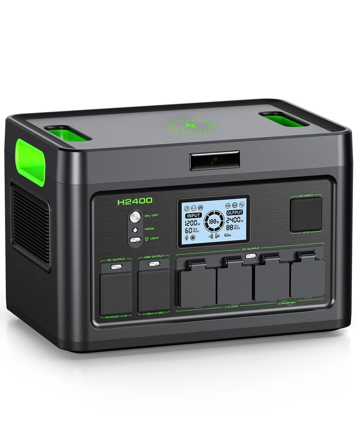 2400W Power Station Portable Generator 1843.2Wh for Solar Outdoor Camping NEW
