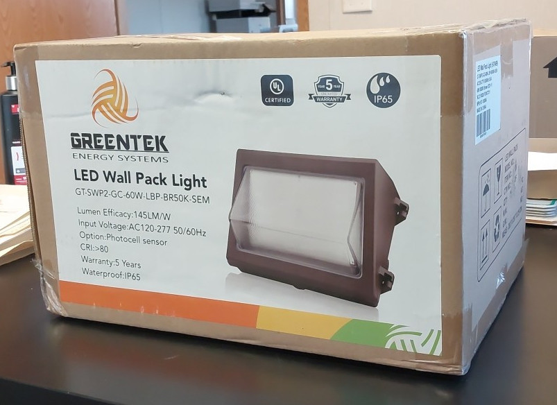 New LED Wall Pack Light Illuminate Outdoor Entrances, Walkways, Parking Lots