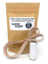 1x30 in. Leather Honing Belt SUPER STROP fits 1x30 Belt Sanders Razor Sharp Edge picture