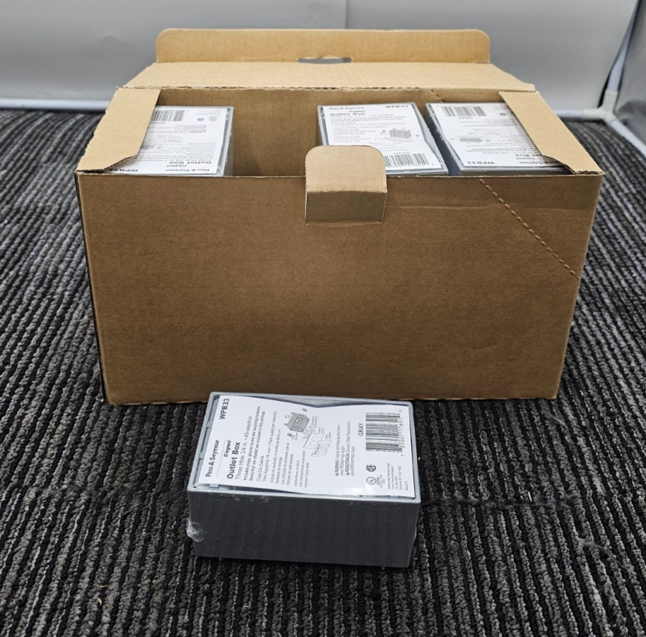 (QTY 12) Pass & Seymour WPB33 Weatherproof Outlet Box, Three 3/4