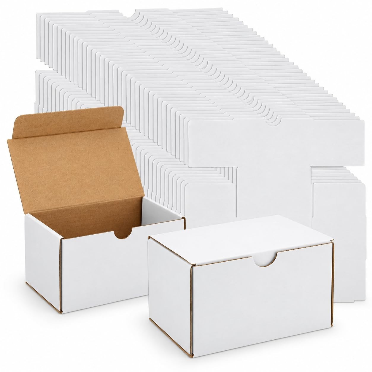 100 PCS Small Shipping Boxes 4x3x3 Corrugated Mailer Boxes Packaging Bulk Lot