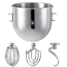 20 Qt Mixer Accessories Hobart A200 Mixing Bowl Wire Whip Dough Hook Flat Beater picture