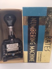 Bates Vintage Numbering Machine 6 Wheels Stamp, Made in USA With Original Box picture