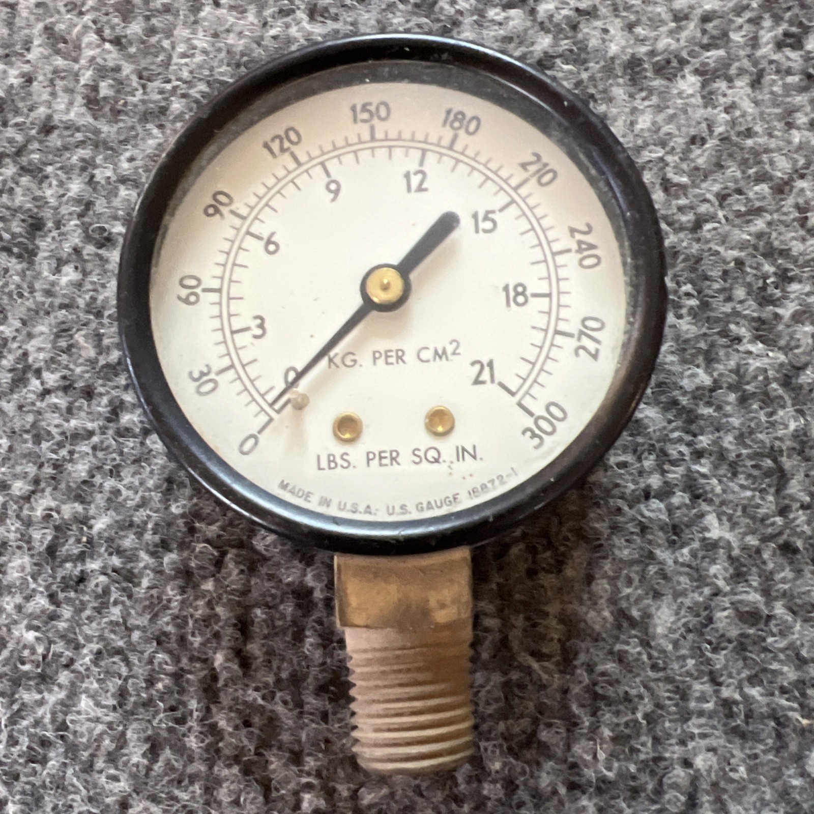 VTG U.S. Gage USG Pressure Gage 0-300 PSI 2” Face Steampunk