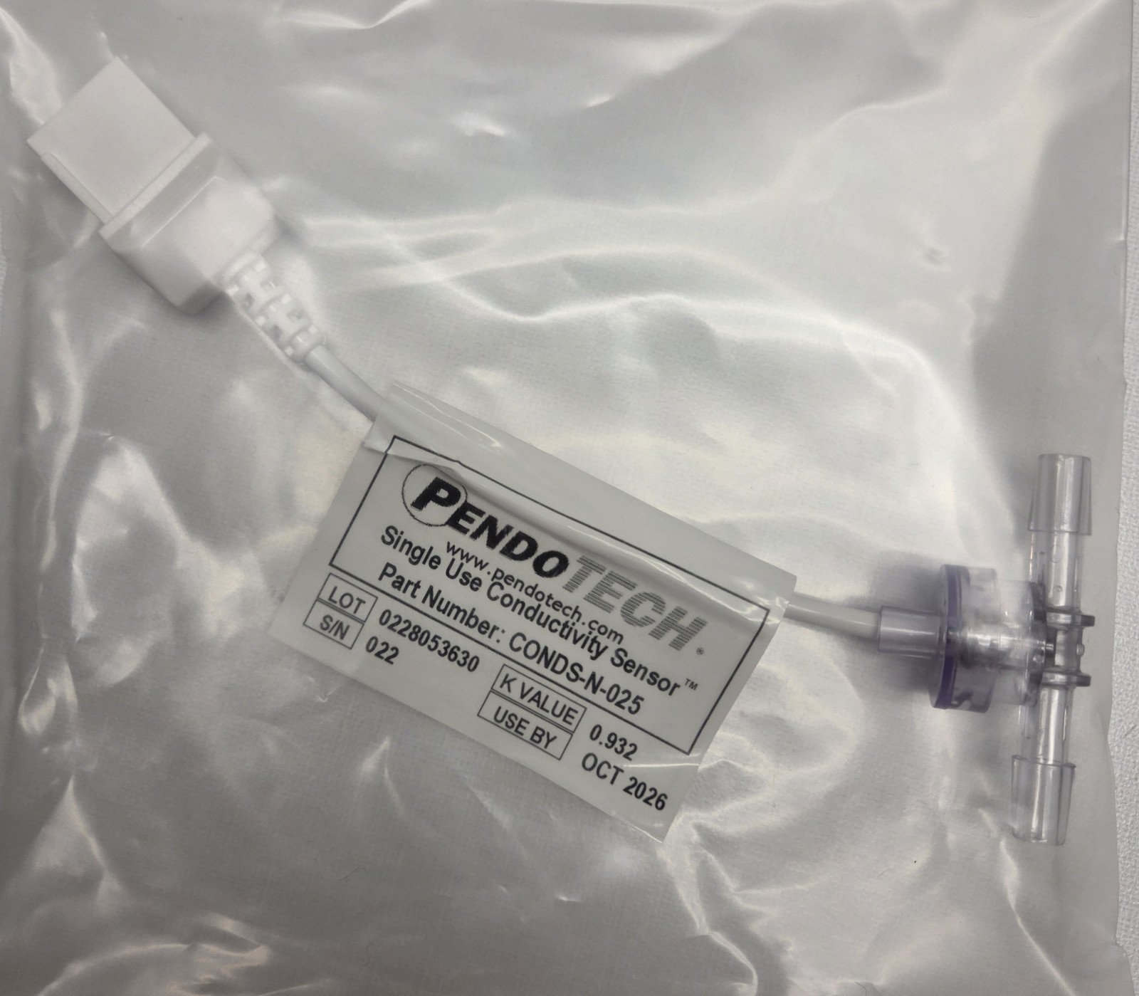 PendoTECH Single Use Conductivity Sensor CONDS-N-025