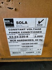 Sola MCR 63-23-220-8 2000VA 60Hz Constant Voltage Conditioner Hardwired picture