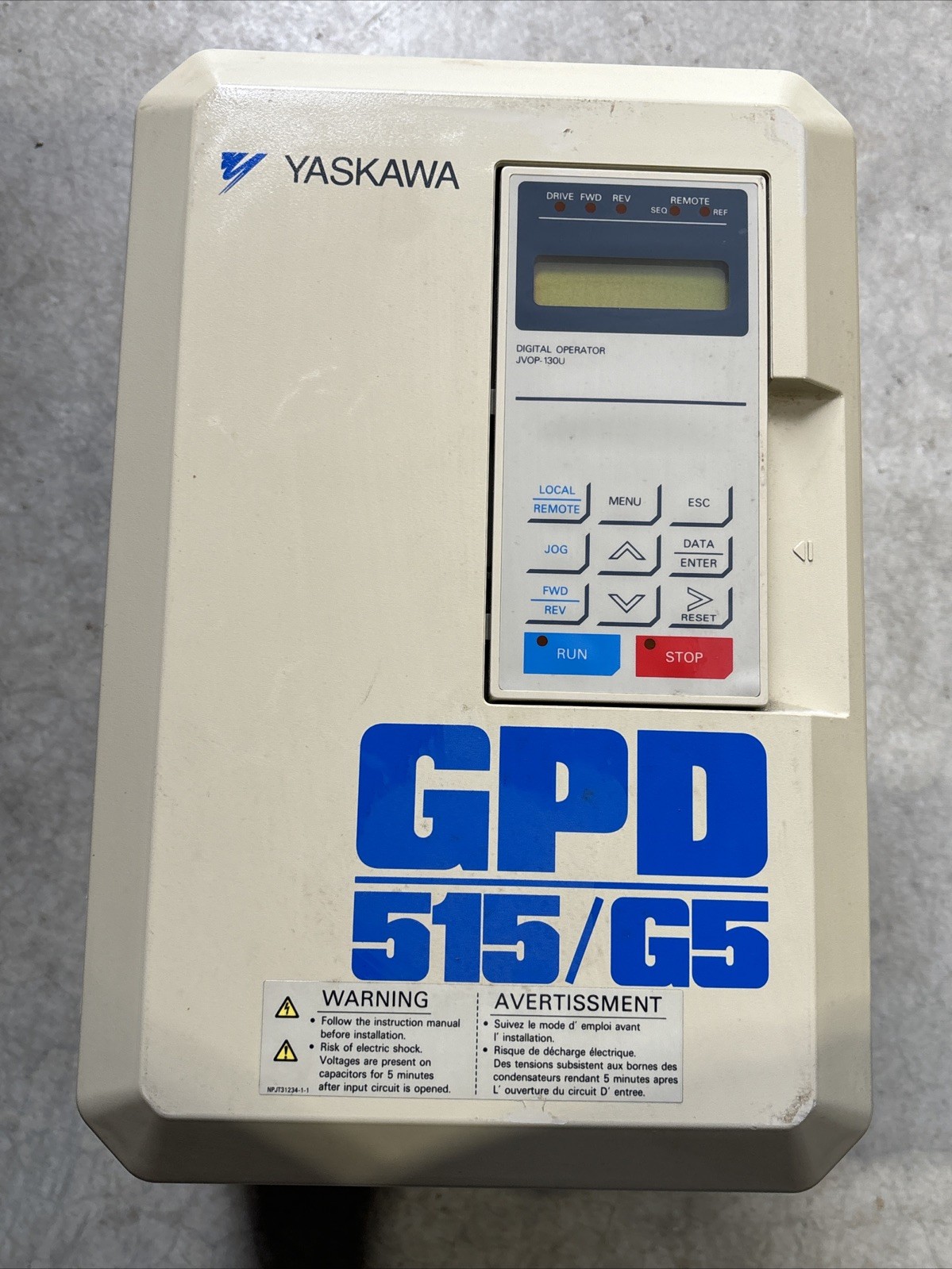 Yaskawa CIMR-G5M53P7 Ac Drive 3ph 7.7Amp 500-600vac