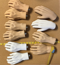 10 Ralistic Male Mannequin Hands, Halloween Display Life Size picture