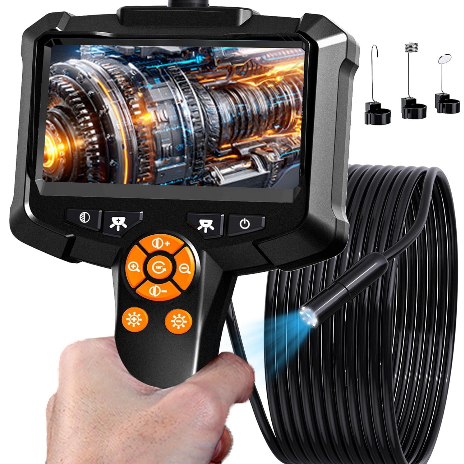 Borescope Camera with Light, 16.5ft Endoscope Inspection,Waterproof Snake Camera Borescope Camera with Light, 16.5ft Endoscope Inspection,Waterproof Snake Camera