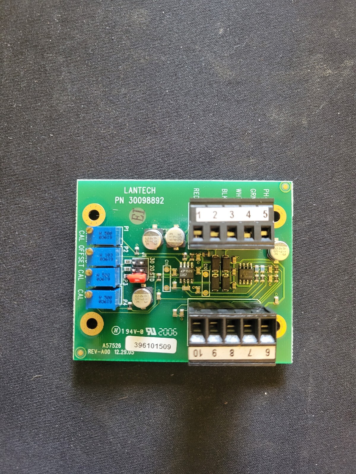LANTECH 30098892 A57526 CIRCUIT BOARD GROUP FOUR PRESSURE TRANSDUCER G4-BB250-A