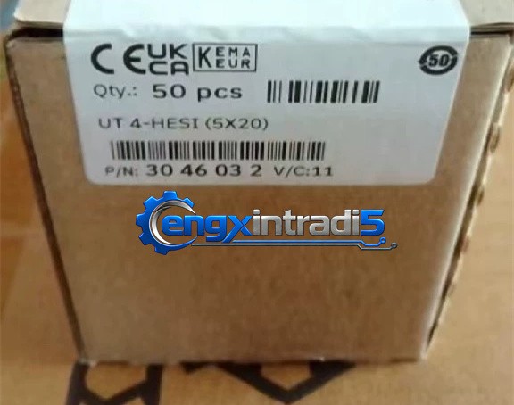 50PCS/box New Phoenix 3046032 UT 4-HESI 5X20 Contact Fuse Terminal Block