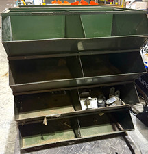 Vintage Industrial Stackbin Metal Sectional Stacking Bins picture