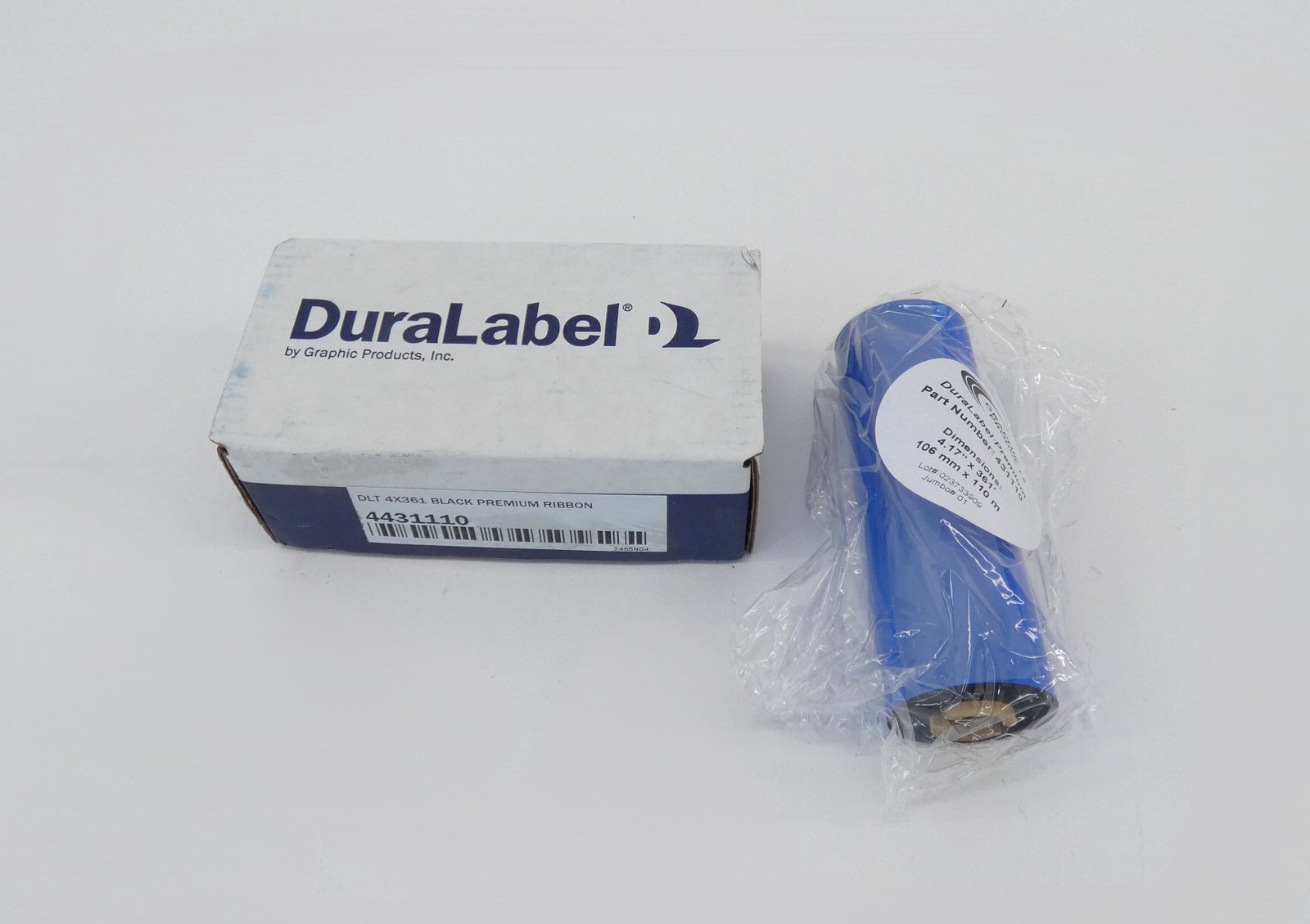 DuraLabel 4431110 DLT 4X361 Black Premium Ribbon - NEW Surplus