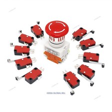 1 Piece Emergency Stop Switch + 10 Pieces Limit Switches For DIY CNC Kit picture