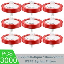 3000pcs PTFE Membrane Syringe Filters 13mm/25mm Diameter 0.22um/0.45μm Pore Size picture