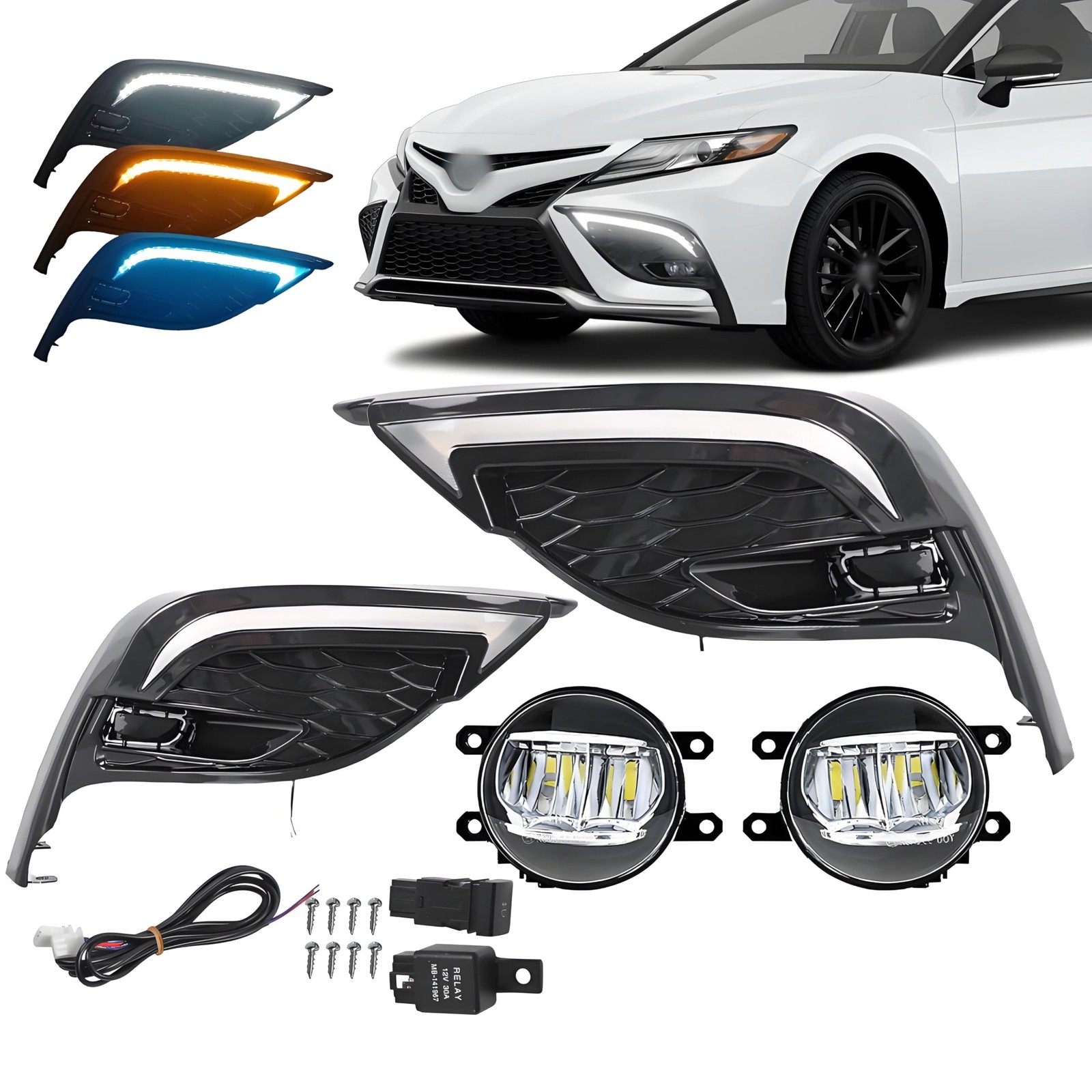 LED Front Bumper Fog Light Fits Toyota Camry 2021-2024 Se Xse LED Front Bumper Fog Light Fits Toyota Camry 2021-2024 Se Xse
