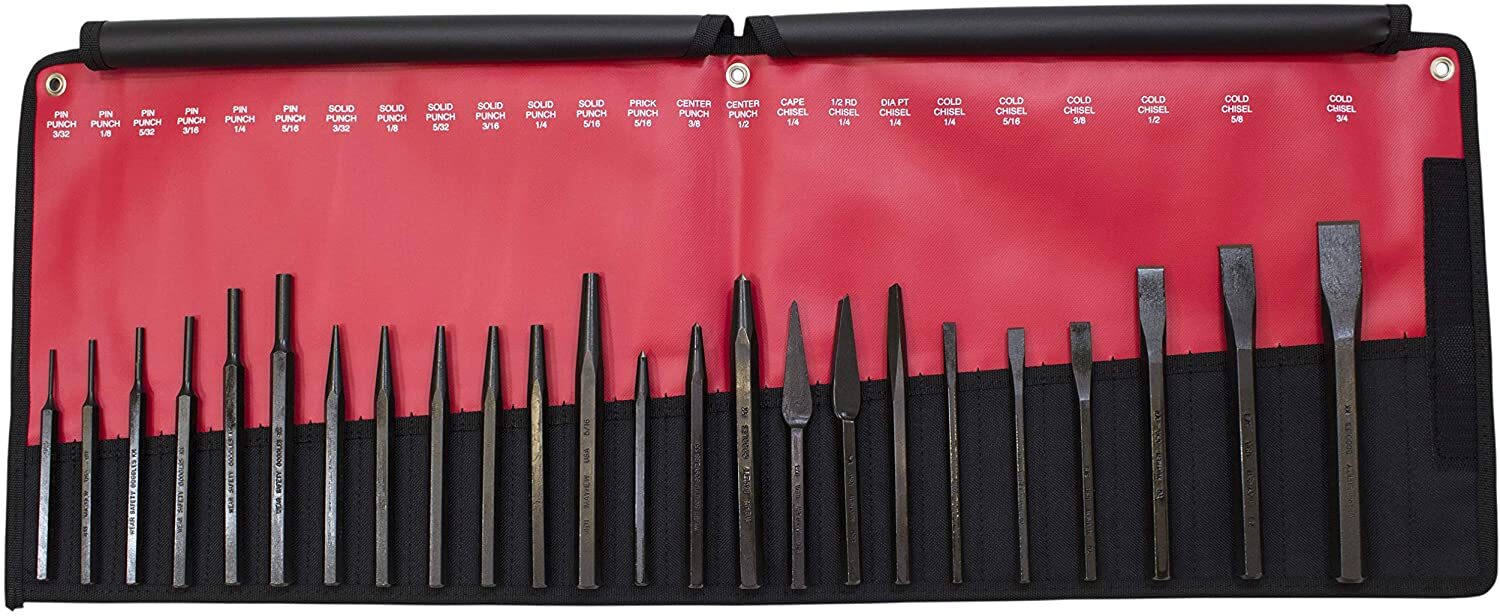 Mayhew 61050, 24-piece Pro Punch & Chisel Set Hex Shank Mayhew 61050, 24-piece Pro Punch & Chisel Set Hex Shank