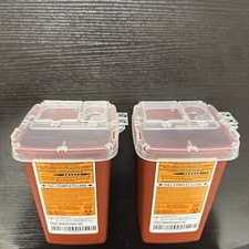 Sharps Container Biohazard Needle Disposal Medline 1 Quart Size Tattoo - 2 PACK picture