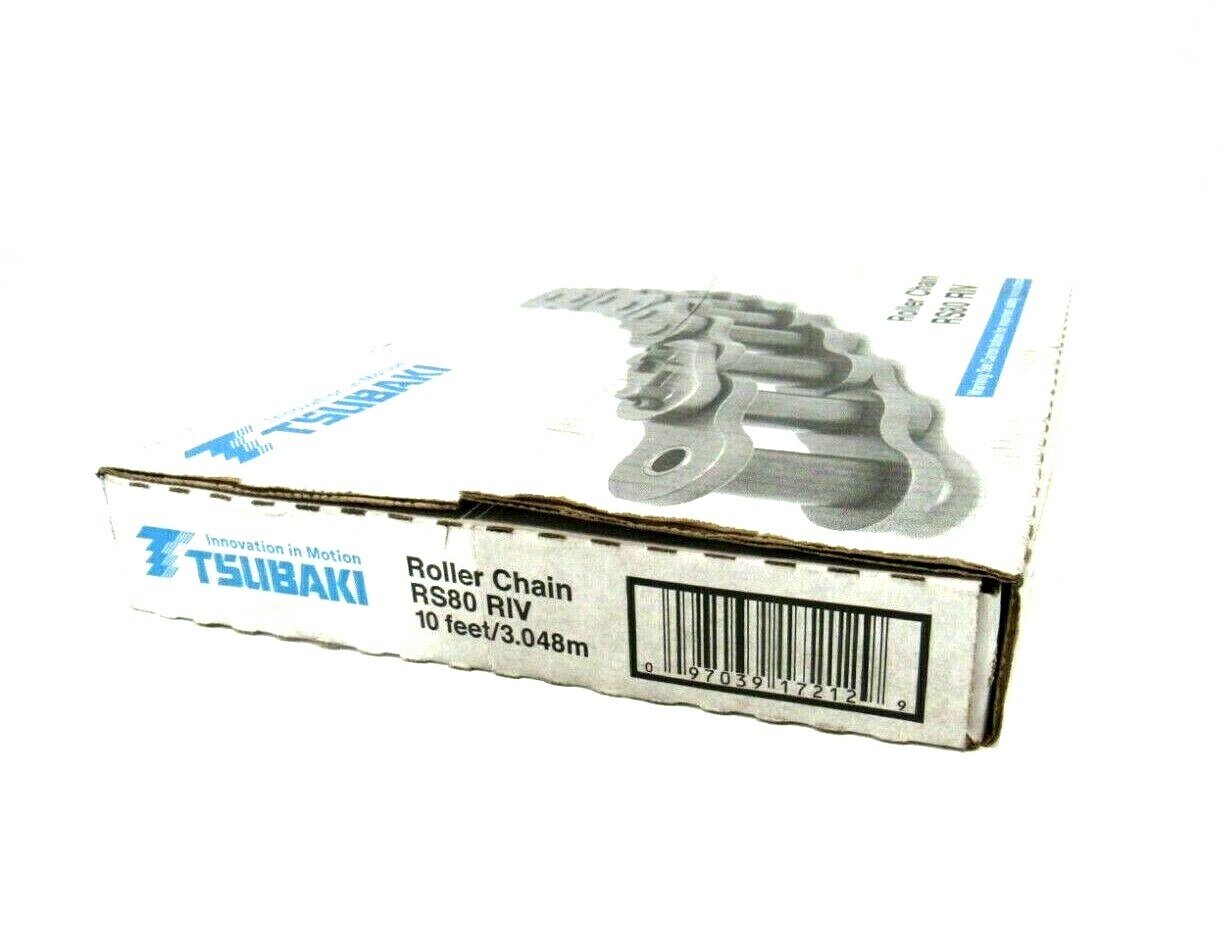 NEW TSUBAKI RS80-RIV ROLLER CHAIN 10' RS80RIV