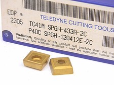 NEW 10pcs. Teledyne Stellram SPGH 433A-2C Grade: TC41M Carbide Inserts Tin Coat picture