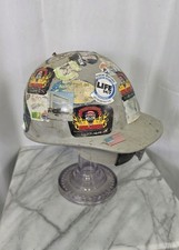 Vintage Hard Hat Covered In Stickers Workwear Distressed Construction Worker picture