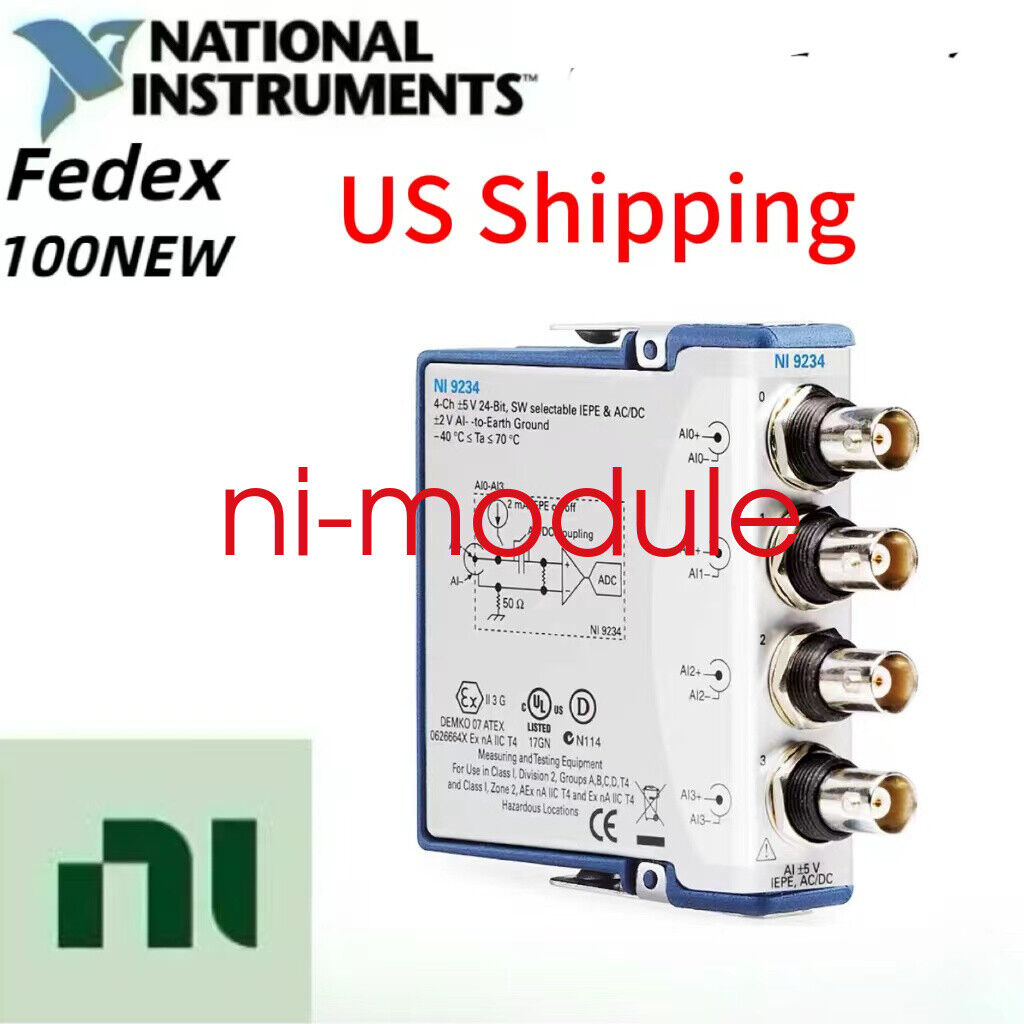new National Instruments NI 9234 cDAQ IEPE Sound & Vibration Input Module us