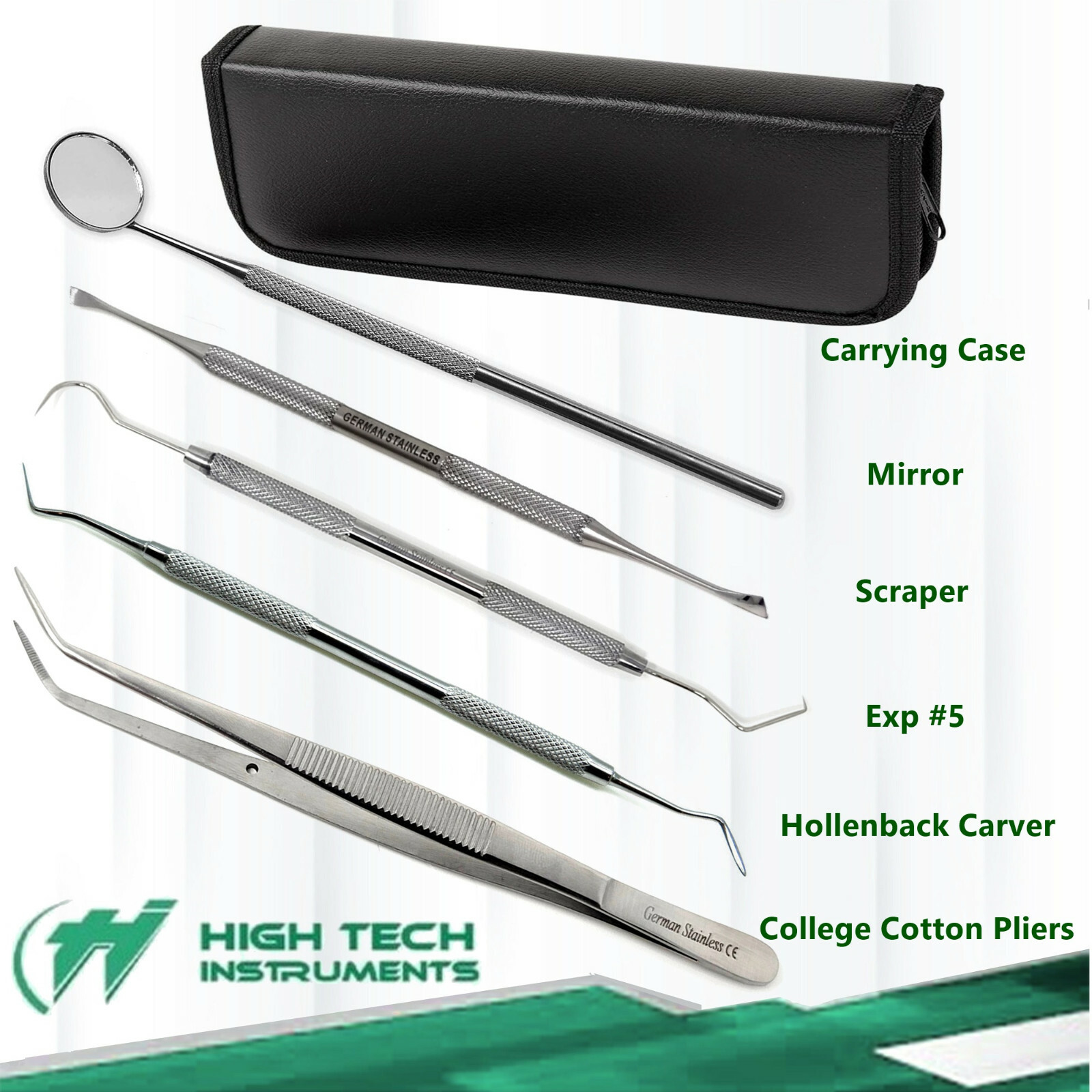 Professional Dental Oral Kit - Scaler Probe Pick SET Mirror STEEL- Dentist Tools
