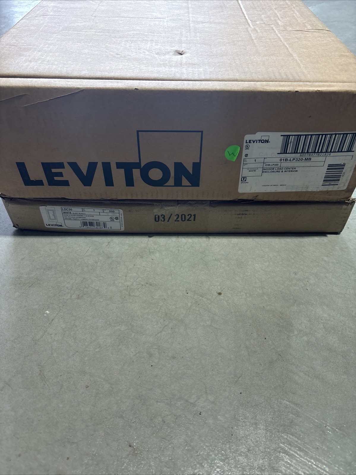 Leviton 01B-LP320-MB Indoor Load Center, 30 Spaces, 200 Amp Main Breaker W/Door
