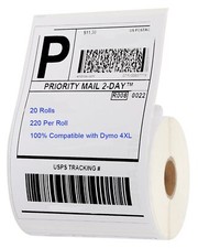 20 Rolls 4x6  220/Roll Thermal Labels Compatible Dymo 4XL LabelWriter 1744907 picture