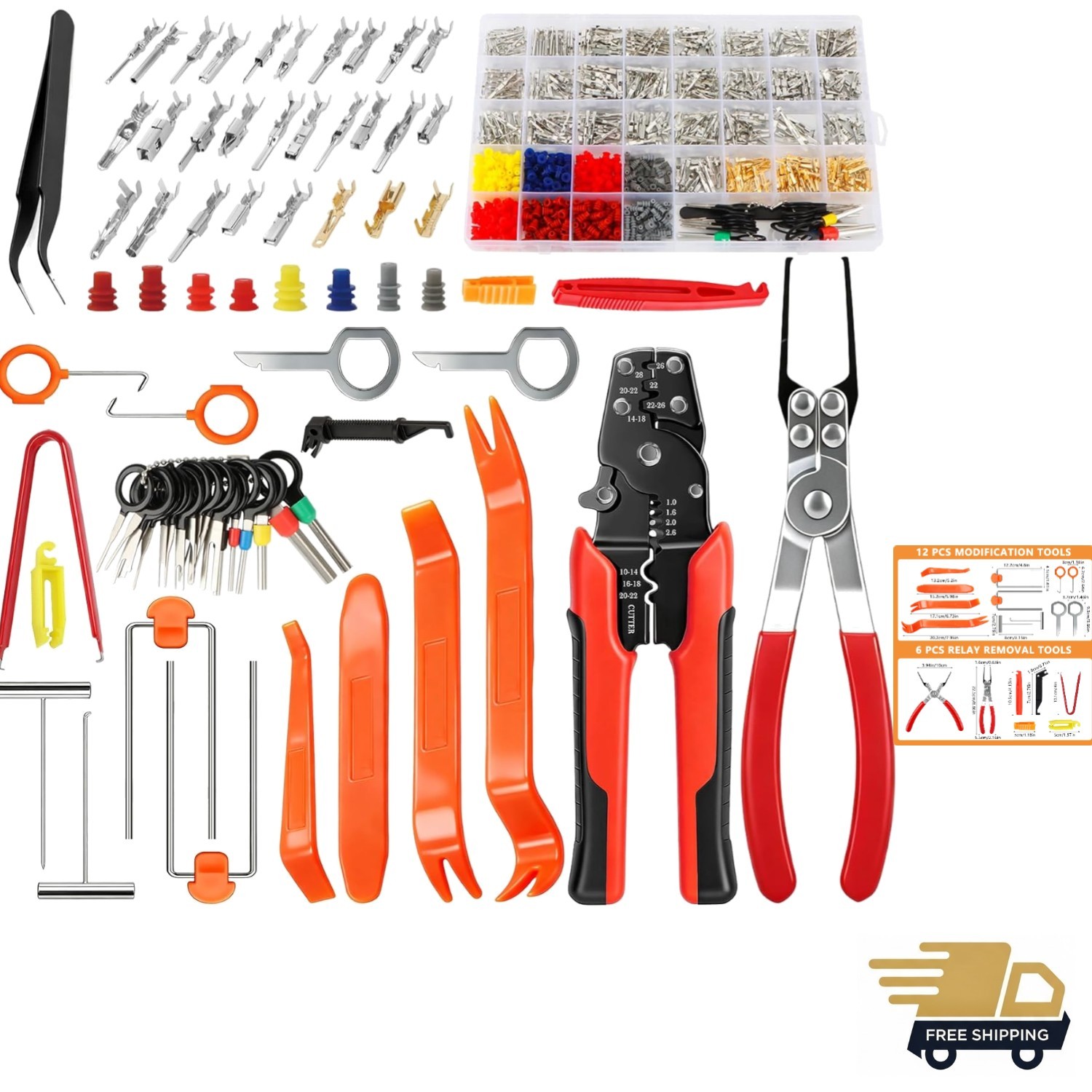 Complete Automotive Electrical Kit: 988Pcs with Removal & Maintenance Tools