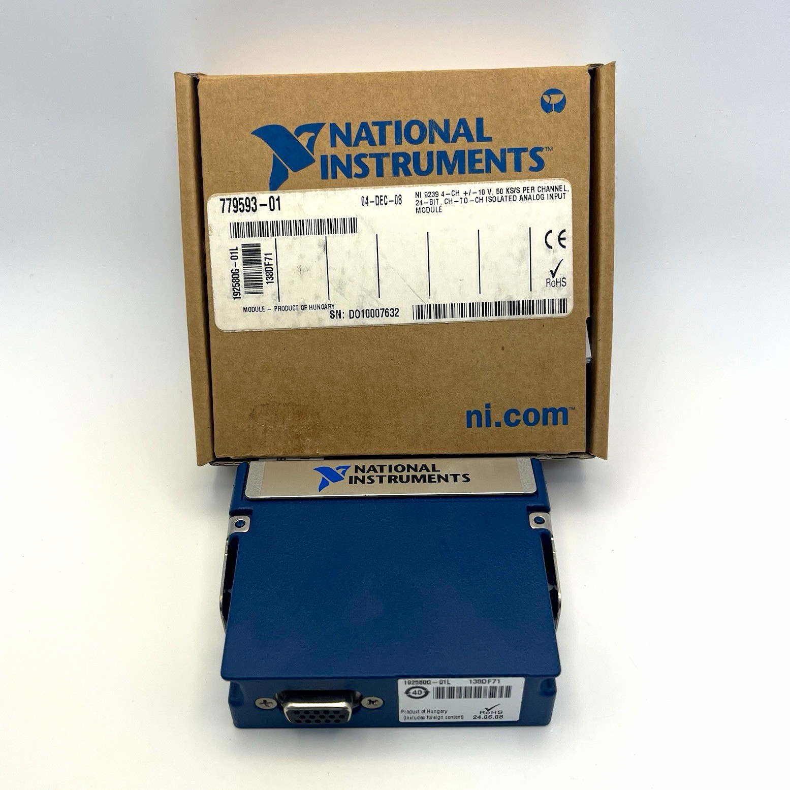 National Instruments NI 9239 4-Ch 24-Bit Analog Input Mod 779593-01