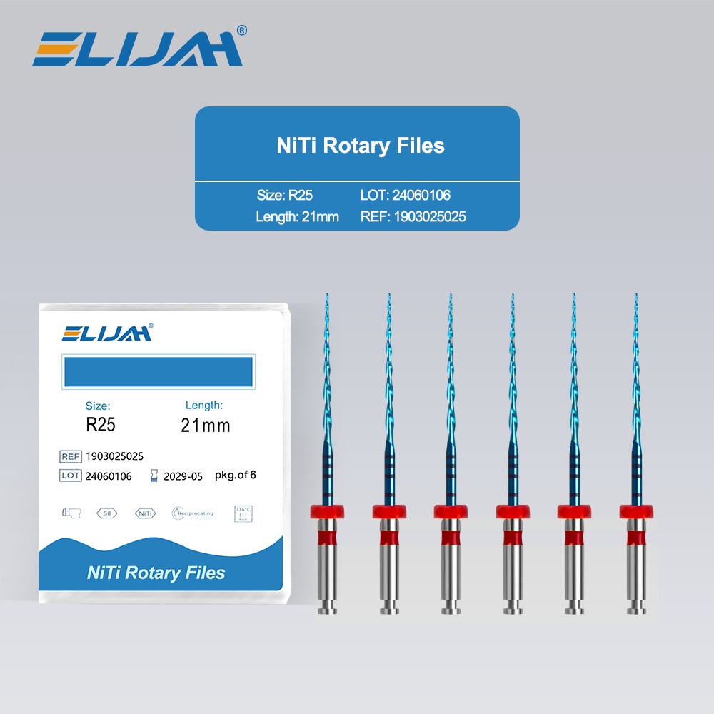 Dental Reciprocating Blue Endodontic Files Niti Rotary Root Canal R25 R40 R50