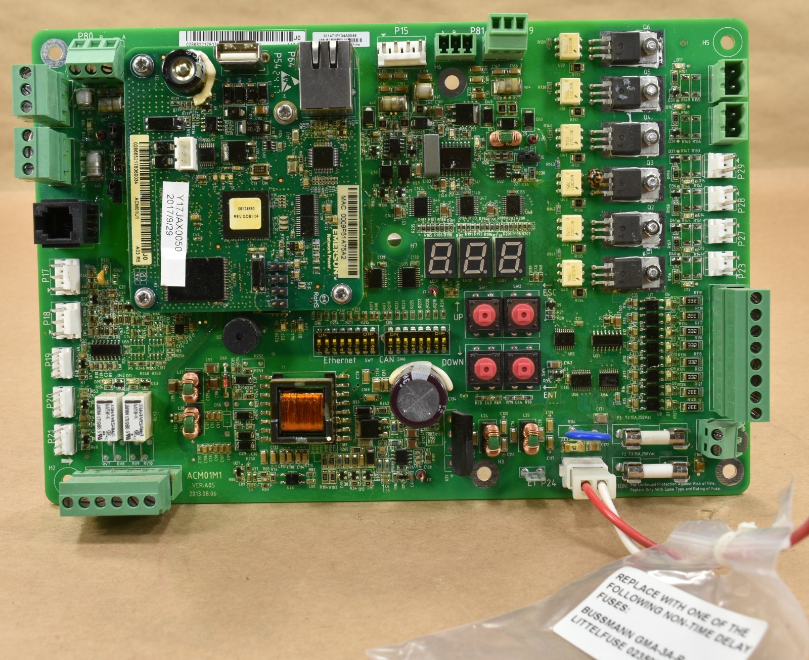 Emerson Network Power Liebert ACM01M1, Premium Efficiency Control Board, VER A05