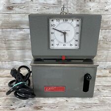 Vintage Lathem 2151-5 Mechanical Time Clock Working With Keys picture
