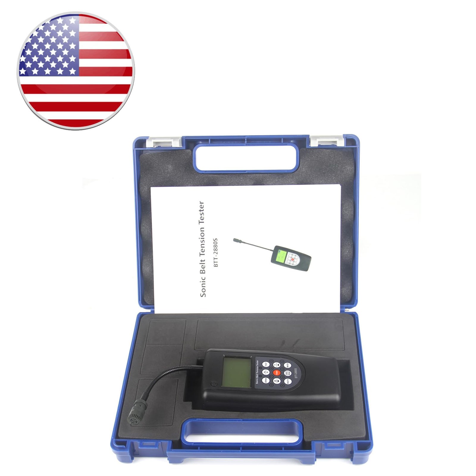 New Sonic Belt Tension Meter Tester BTT-2880S Belt Tension Gauge Testing Tool-US