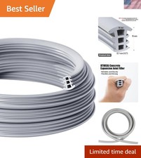 Flexible EPDM Rubber Strip 25 ft Long and 1/2 inch Wide for Concrete Crack Re... picture
