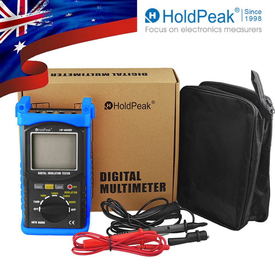 5000V Insulation Tester CAT IV 200GΩ Digital Megohmmeter AC Voltmeter Auto-Rang