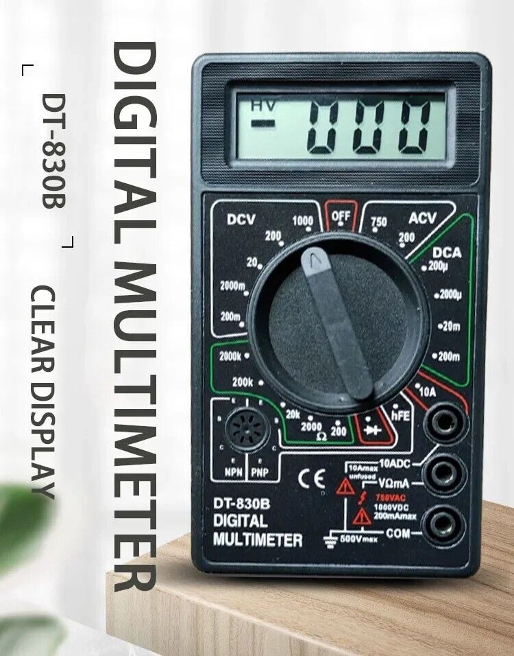 Digital Multimeter DT830D Mini LCD Display Digital Multimeter Voltmeter Ammet...