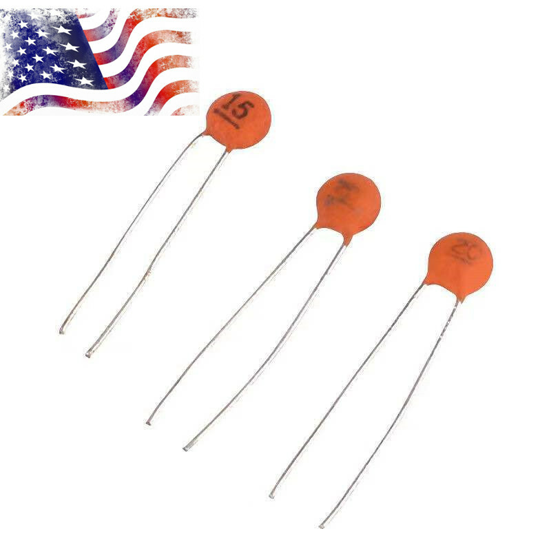 5 pcs Ceramic Disc Capacitor 50V 2pF-100nF Select Value Through Hole PCB Part
