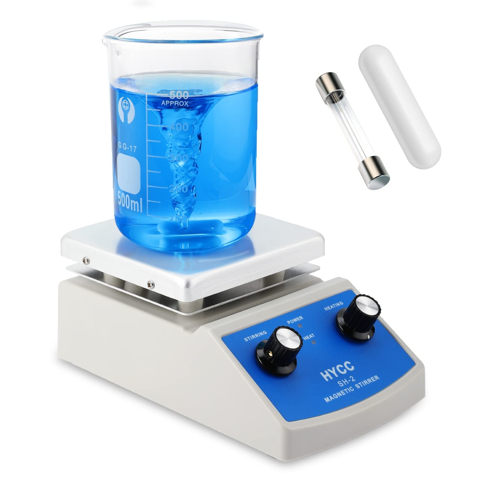 HYCC SH-2 Magnetic Stirrer Hot Plate 716°F 100-2000 RPM 180W Stir Bar Stand