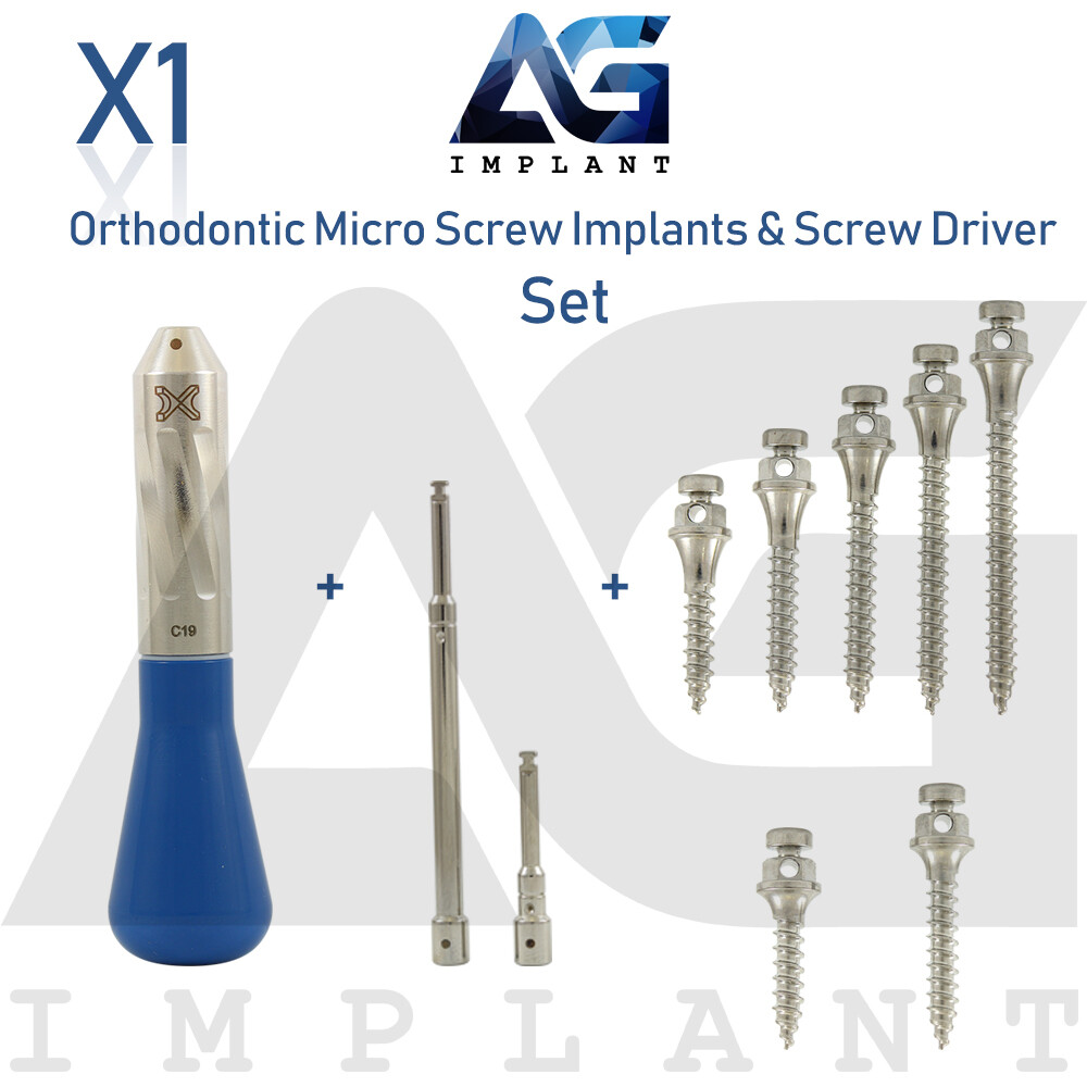 Dental Micro Screw Fixture Set Hand Driver Tool Long & Short Hexagonal Key Dental Micro Screw Fixture Set Hand Driver Tool Long & Short Hexagonal Key