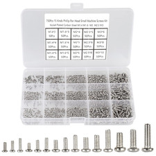750Pcs M1.4/M1.6/M2/M2.5/M3 Phillips Pan Head Small Machine Screws,Tiny picture