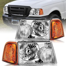 Headlights Assembly Set for 2001-2011 Ford Ranger with Corner Light 4pcs Clear L picture